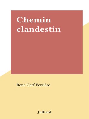 cover image of Chemin clandestin